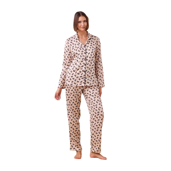 Pigiama donna in raso articolo fiocco. Noidinotte