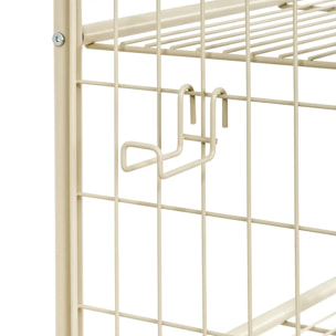 Meuble de Buanderie Linea en Acier Beige 68x36x163 cm
