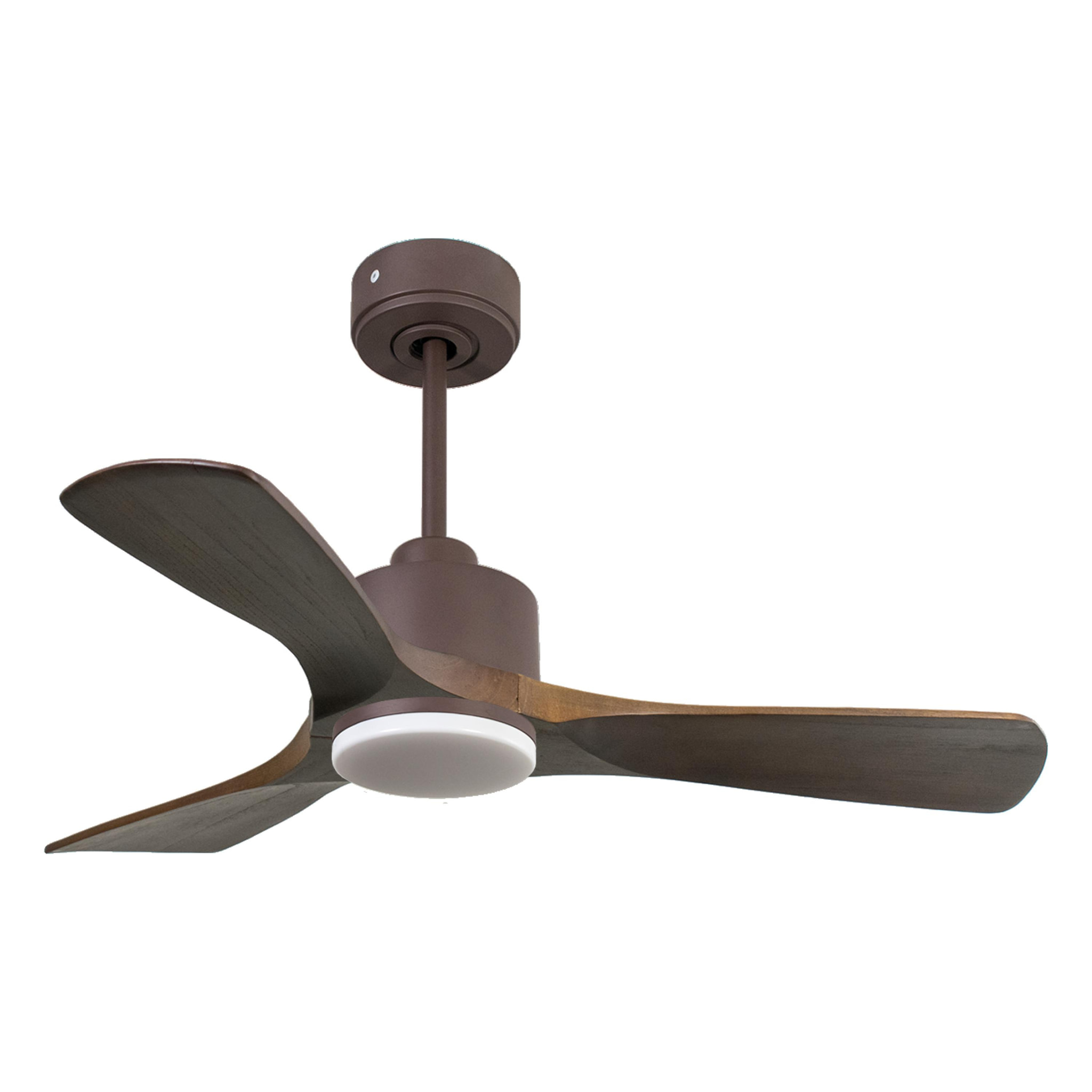 Ventilateur de plafond Réversible  Thermostat Dimmable Wifi Moteur à courant continu Toits en pente Télécommande Lumière à trois tons Hypersilence Mémoire