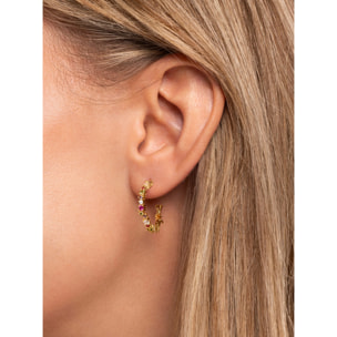 Orecchino Stellar Colors Argento Placcato Oro