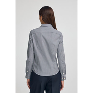 Camicia a quadri vichy blu marino con logo Rigby Go