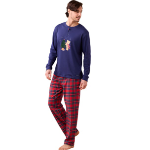 Pigiama uomo caldo cotone articolo natale. Noidinotte