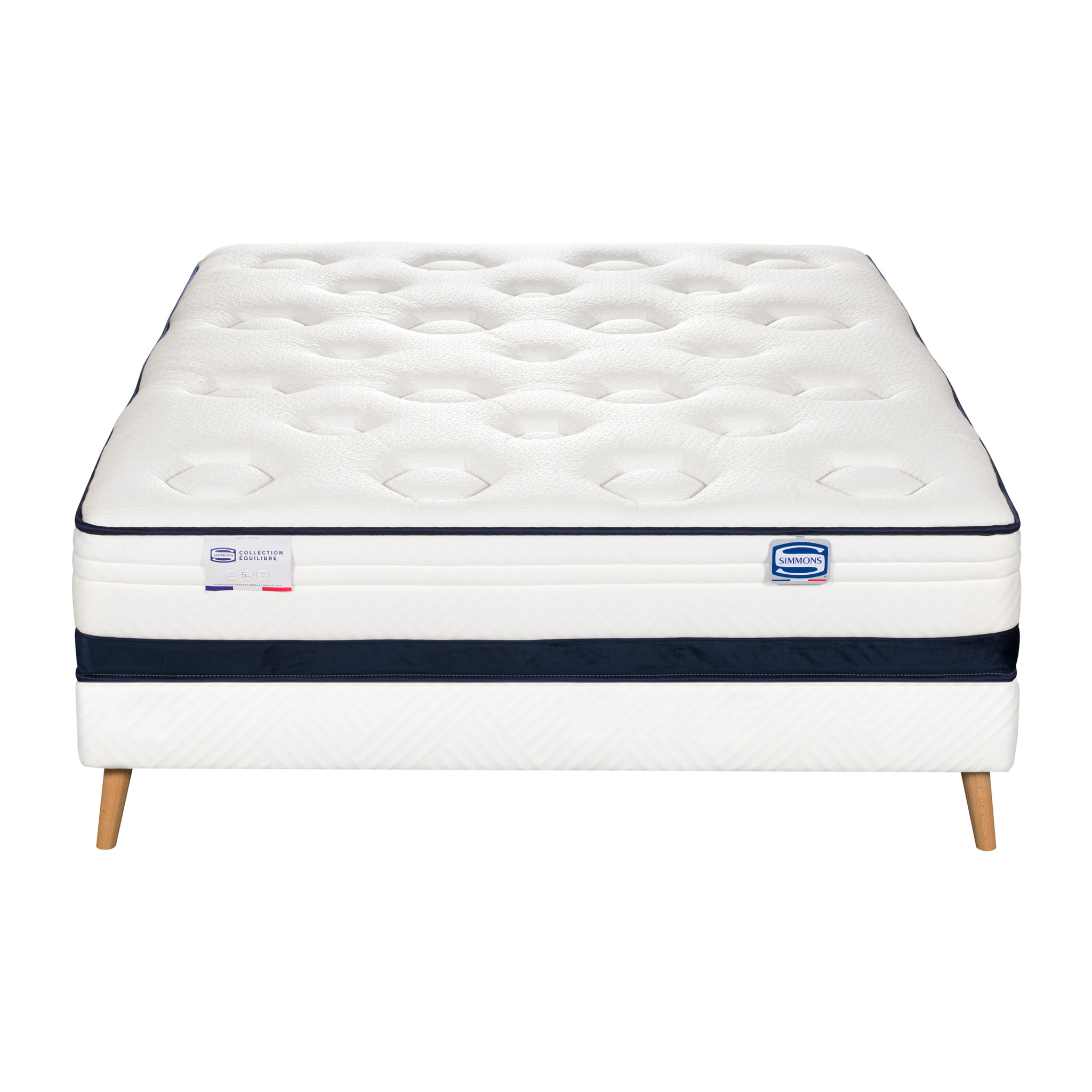 Ensemble L'INEDIT, matelas Hybride , ferme, H27 + sommier