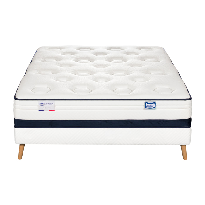 Ensemble L'INEDIT, matelas Hybride , ferme, H27 + sommier