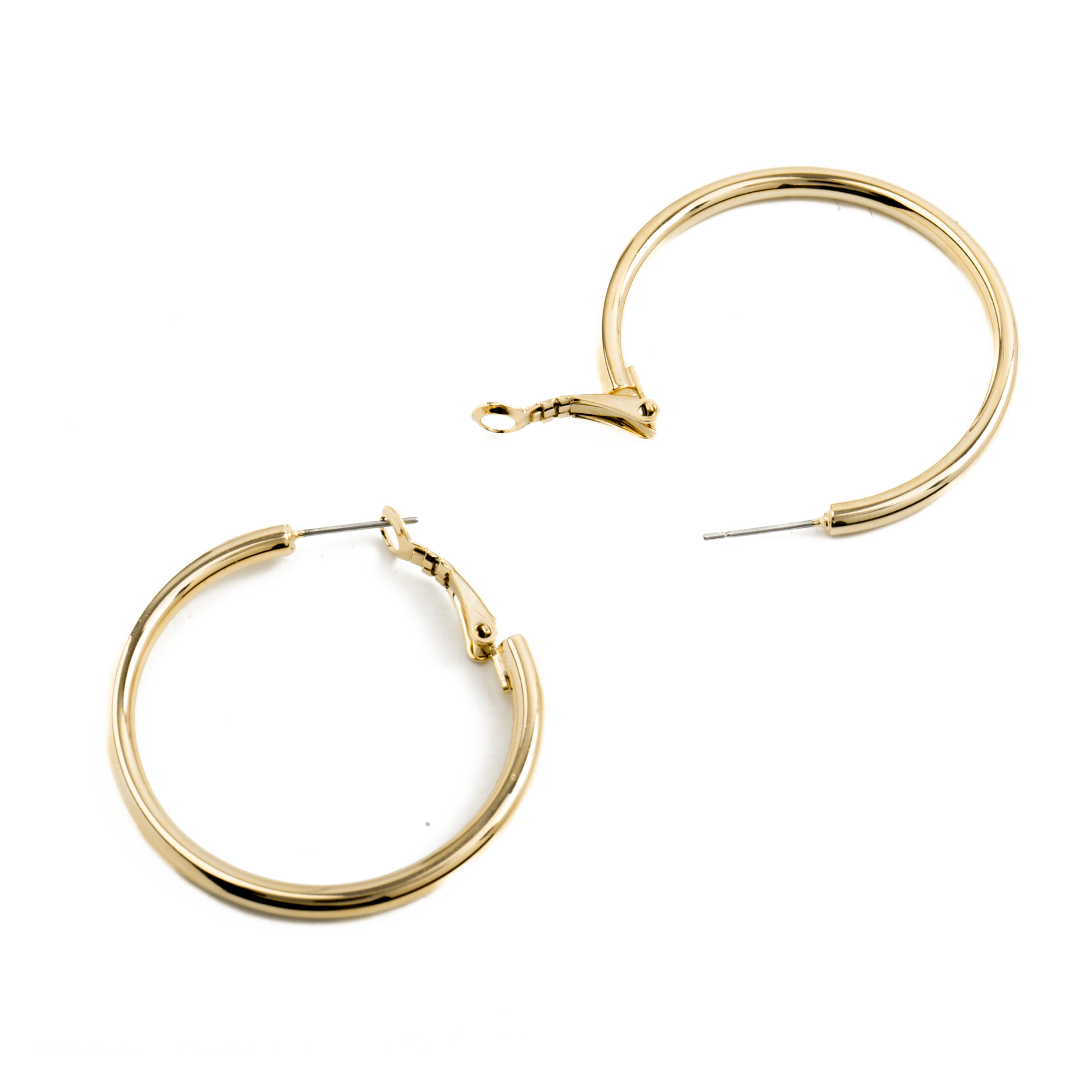 Pendientes de 40mm de diámetro acabado oro amarillo de 18k