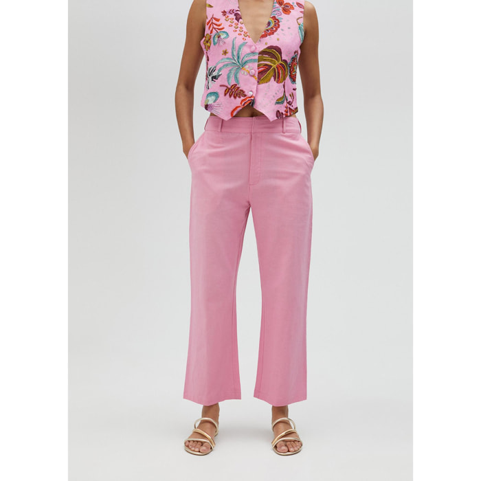 Pantaloni culotte rosa