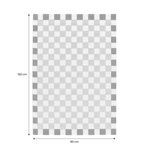 Tapis intérieur/extérieur damier rose et rouge  MONA