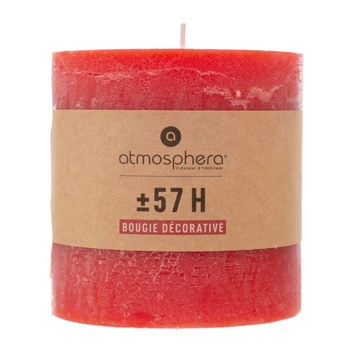 Bougie rustique rouge 663g
