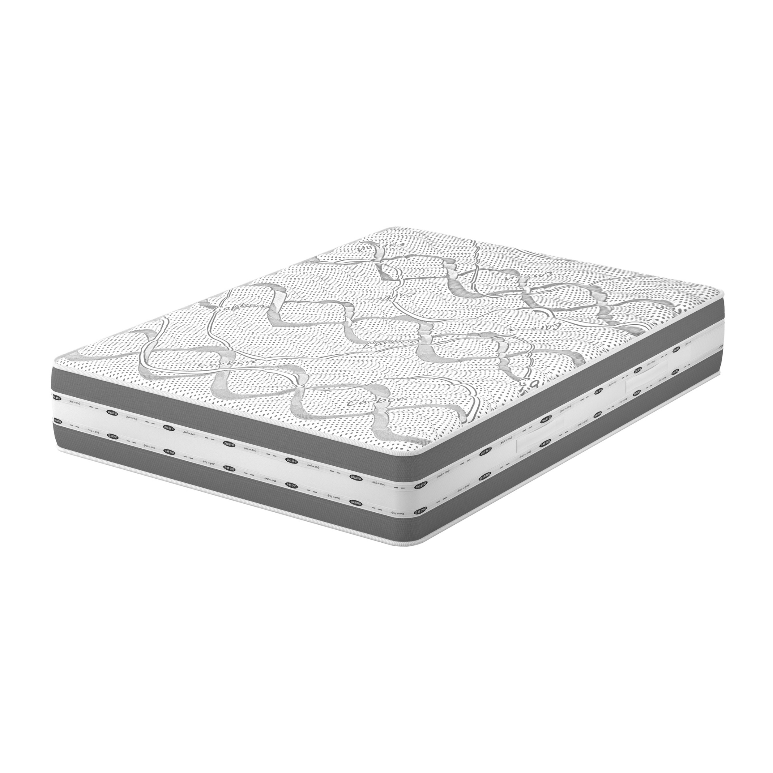 Materasso Memory Foam Wind Essential,Rivestimento Carbon Sfoderabile 160x200x25