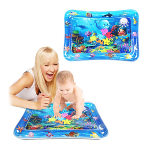 DAM Colchoneta hinchable infantil diseño bajo el mar. 70x50cm. 66x46x10 Cm. Color: Azul