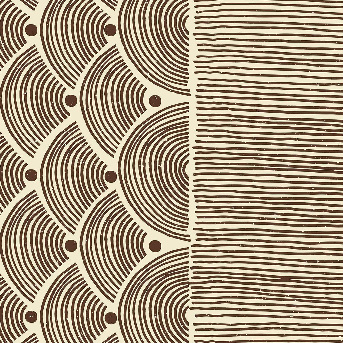 Papier peint, graphisme ethnique Intissé