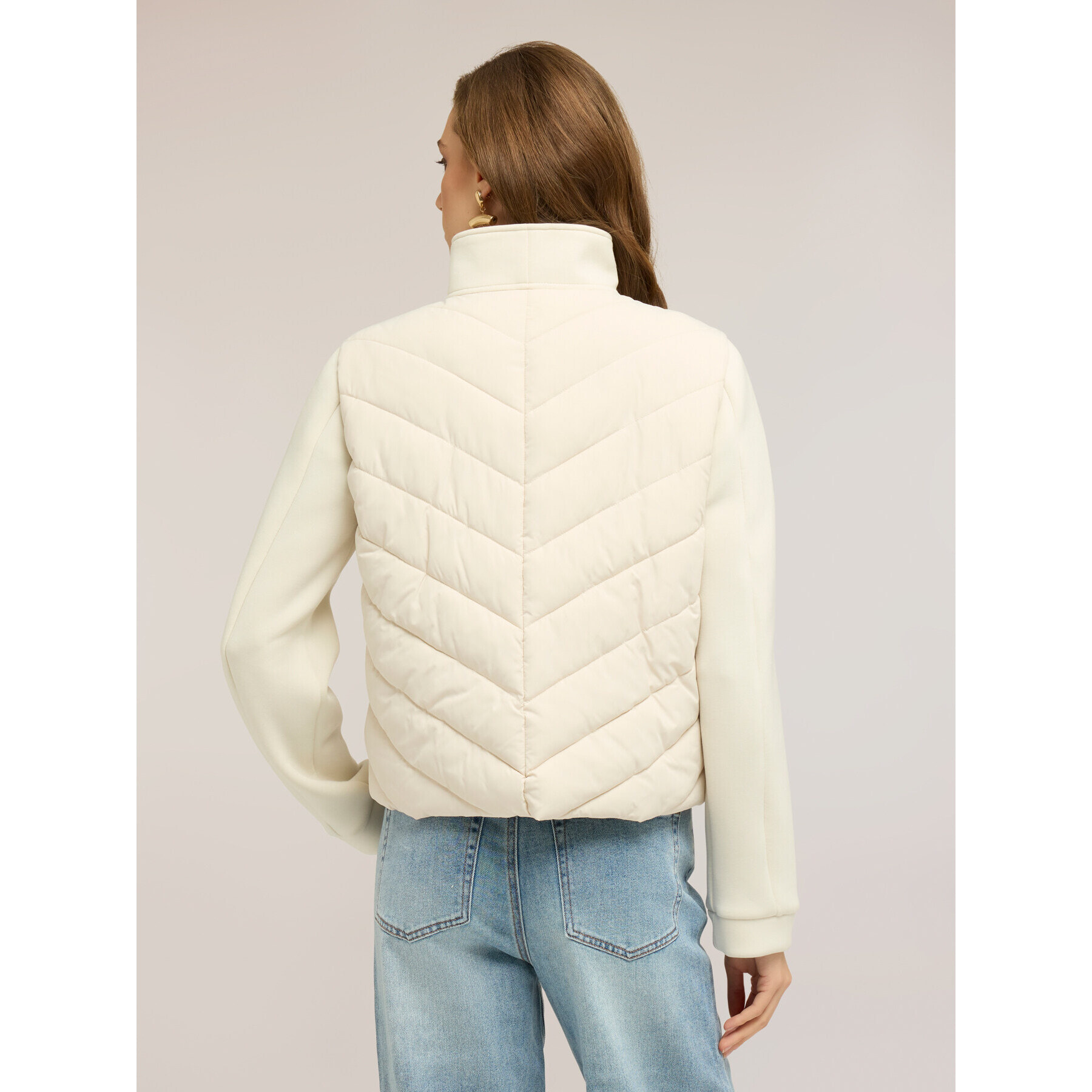 Motivi - Piumino bimaterico - Bianco