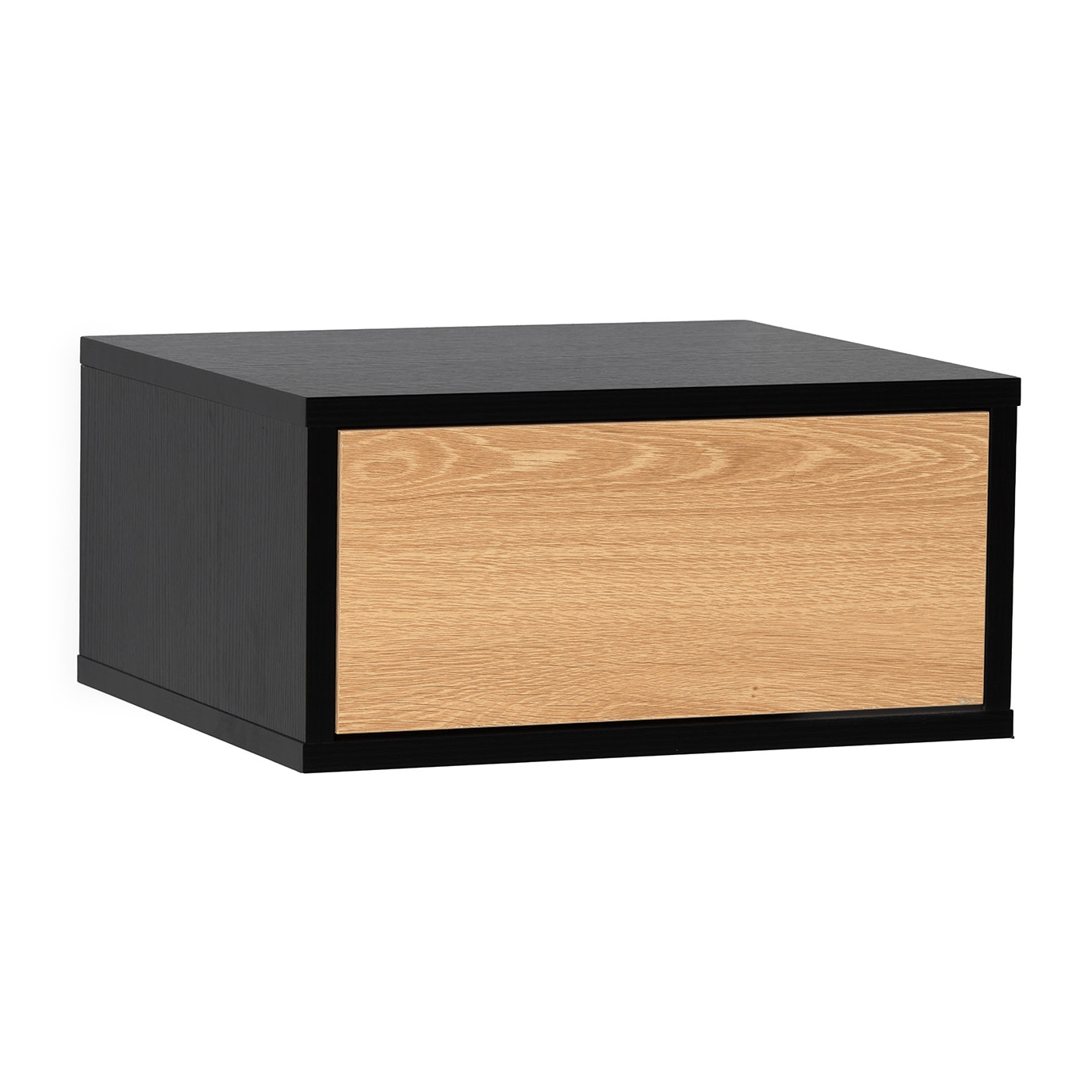 Mesita de noche flotante Apolo 1 cajón color Negro