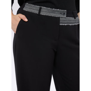 Fiorella Rubino - Pantalones Wide Leg con detalle decorativo - Negro