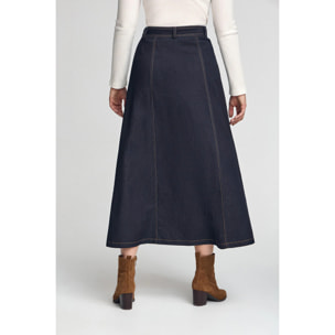 Gonna Alisa in denim blu con dettagli Polo Club