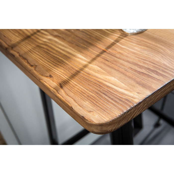 Table de bar design noire L70 cm JONES