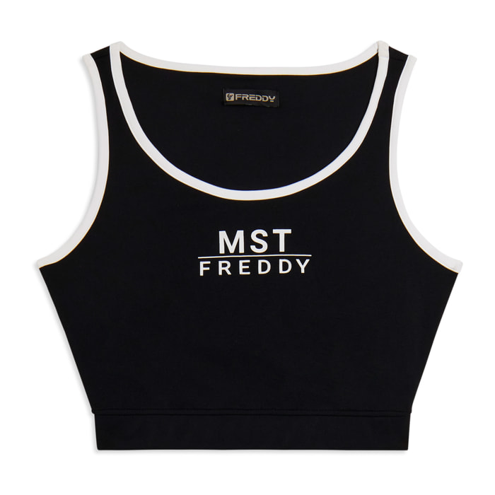 Top sportivo aderente con stampa MST FREDDY