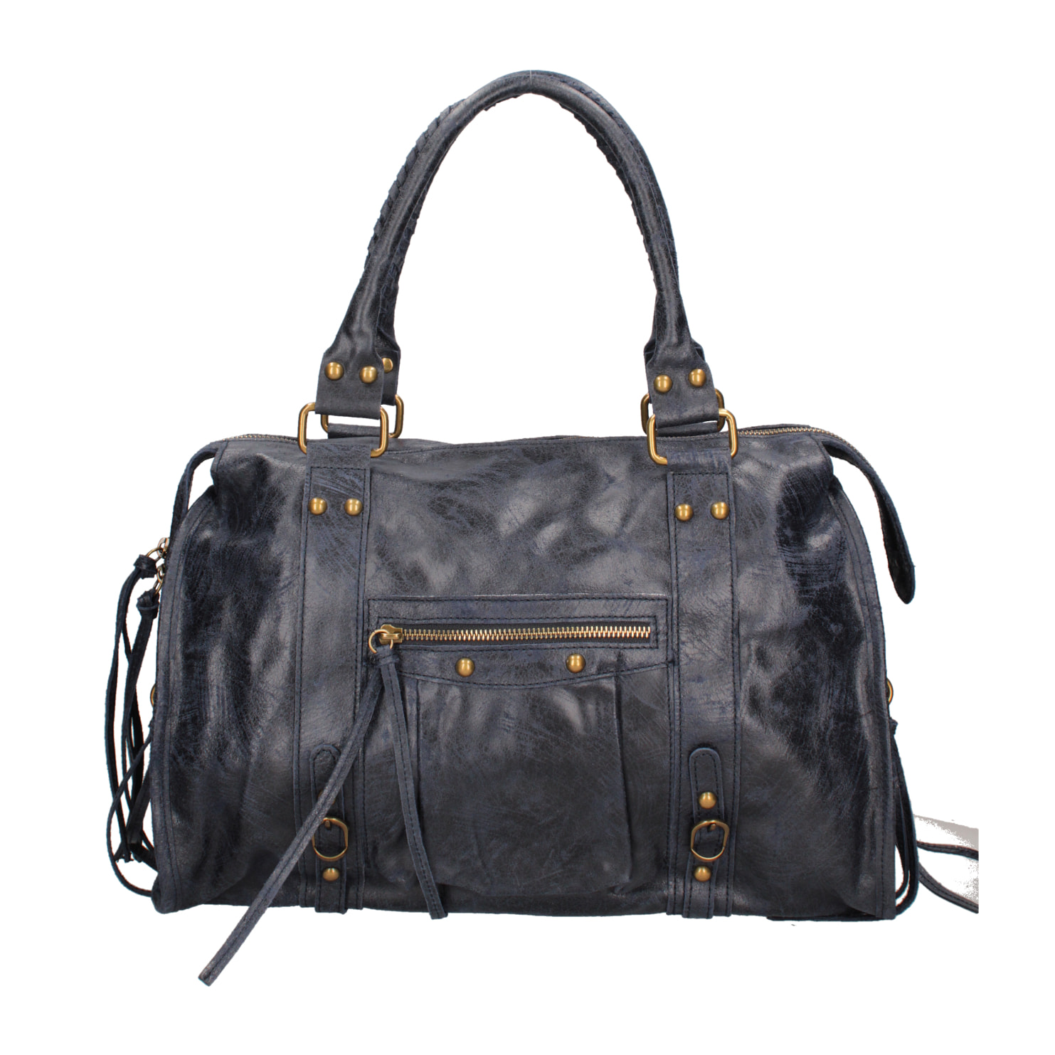 Borsa a spalla da donna - Modello Elara - Vera pelle - 41.0 x 28.0 x 13.0 cm