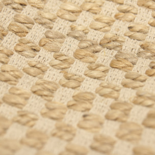Tapis En Toile De Jute Avec Franges 120x170cm