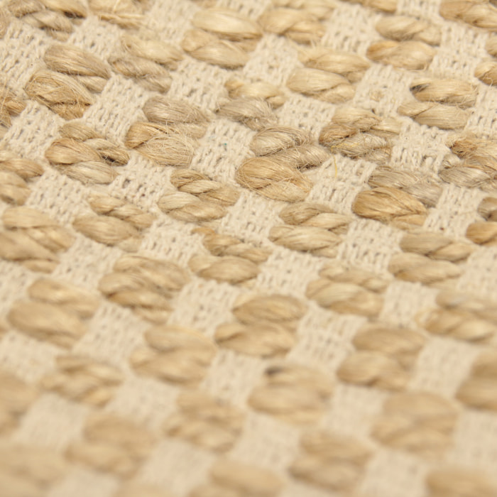 Tapis En Toile De Jute Avec Franges 120x170cm