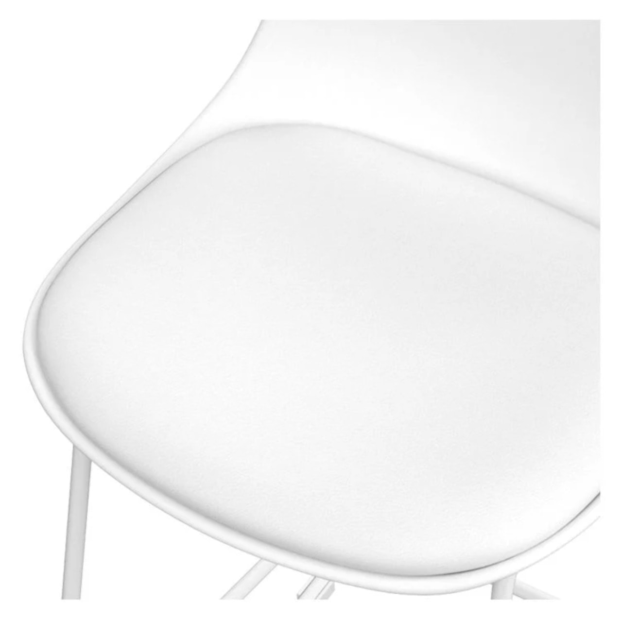 Lot de 2 chaises pour îlot central 65 cm blanches - Leni