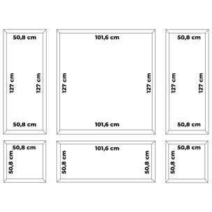 Elizabeth - Modanatura a Tutta Altezza per Pareti 24 Pezzi in Poliuretano Bianco Tinteggiabile