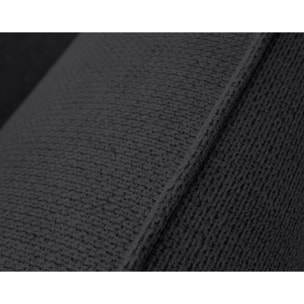 Arica - canapé droit 2 places en tissu texturé - Noir