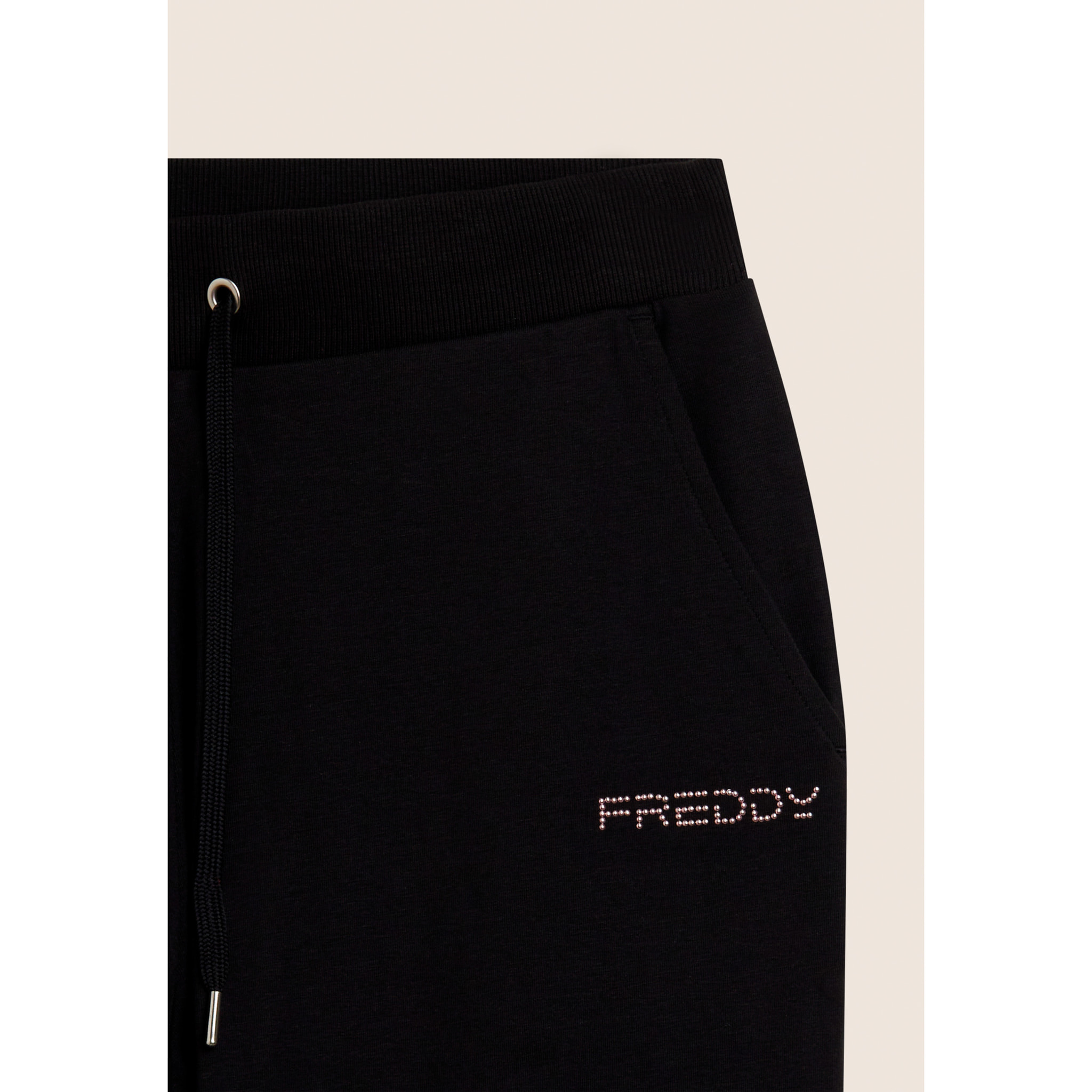 Pantaloni Sportivi con Polsini e Vita in Costina