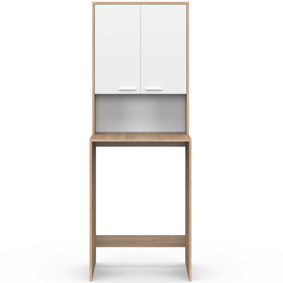 Meuble dessus machine à laver Will blanc et bois