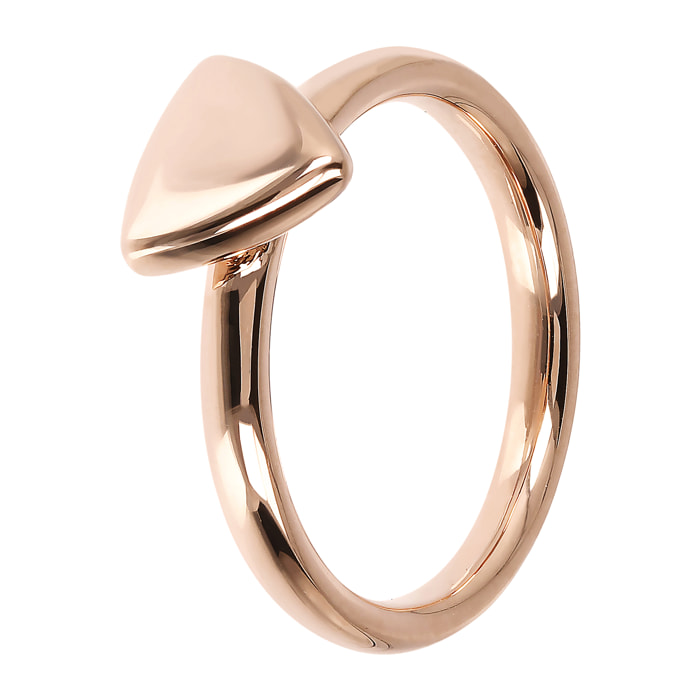 Anello Triangolo in Golden Rosé Placcato Oro Rosa 18k