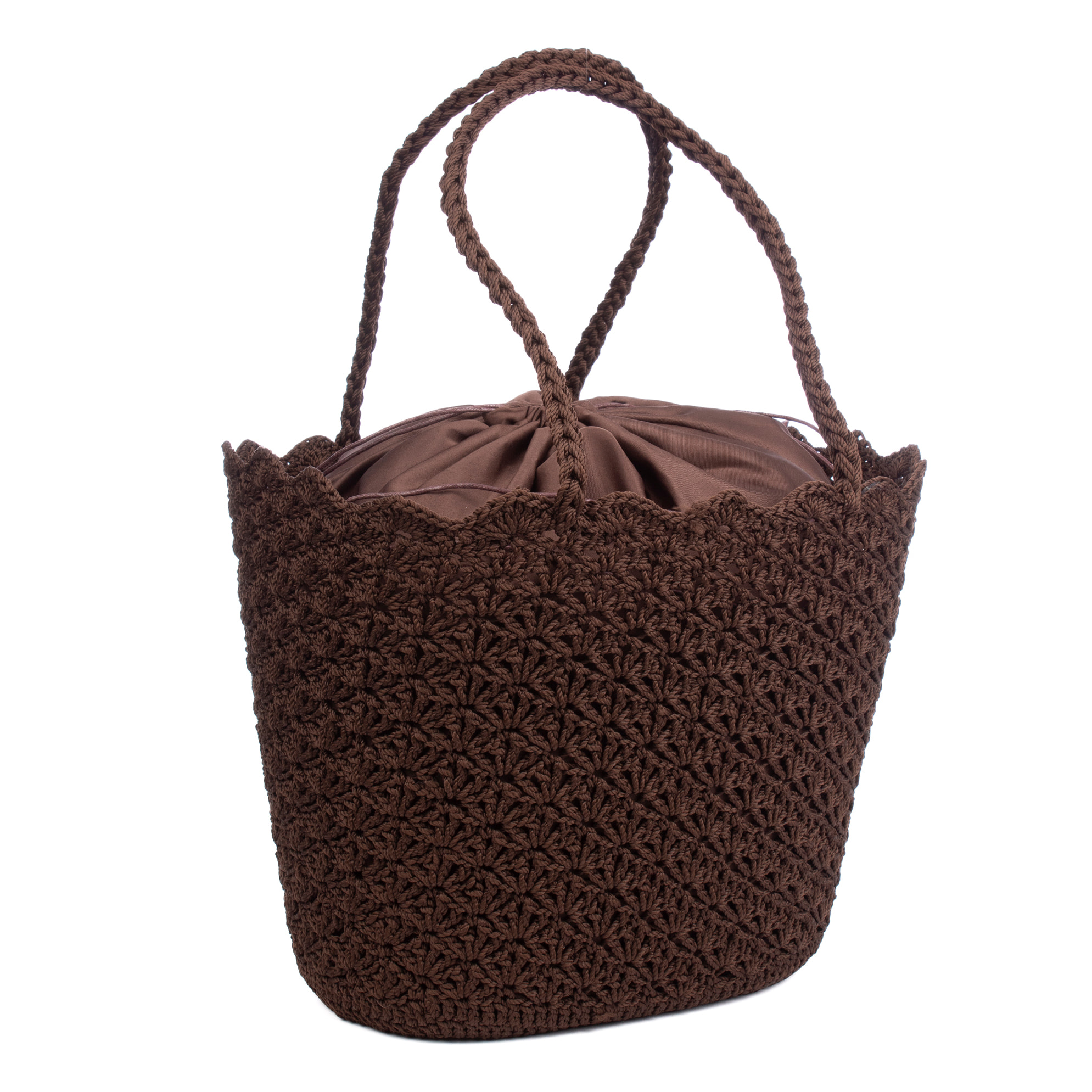 Basentello Bolso de hombro Mujer. Fabricaco en algodón tejido artesanal a mano.