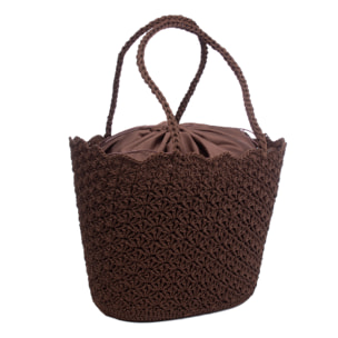 Basentello Bolso de hombro Mujer. Fabricaco en algodón tejido artesanal a mano.