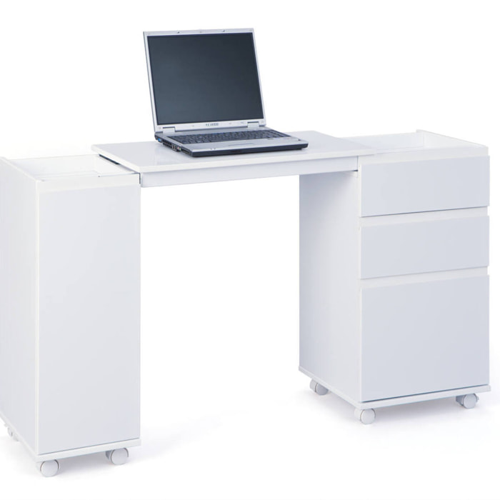 Armadio/scrivania estensibile, 66 x 36 x 72, Bianco