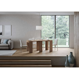 Consola extensible 78x47/299 cm Allin Roble Natural extensiones internas