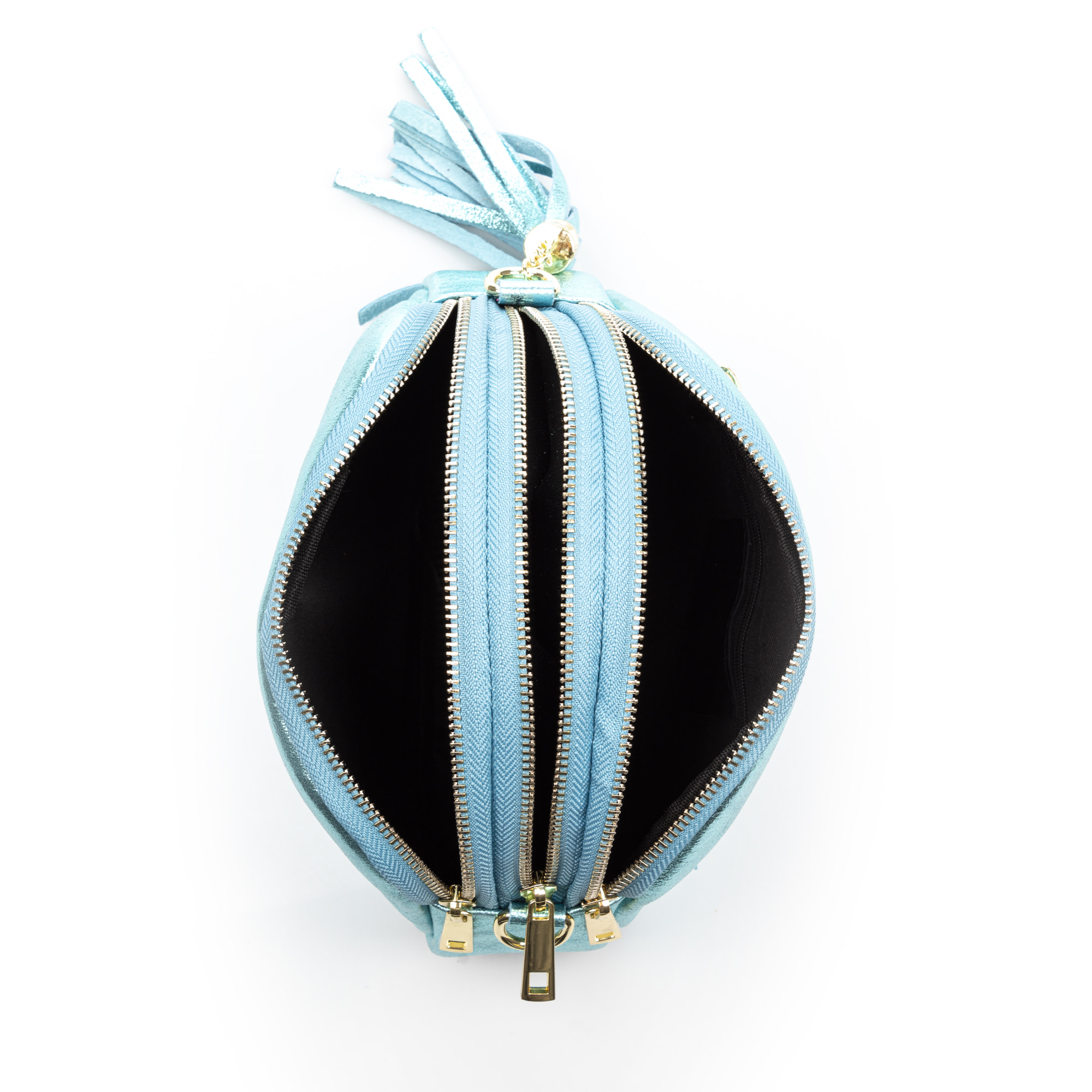 Aliminusa bolso bandolera Mujer. Piel auténtica Gamuza Lacada.