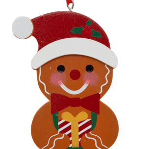 Sujet garçon pain d'épice bois H.10cm