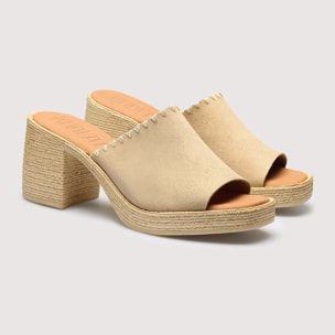 Sandalia Tacón Arena - Thyme