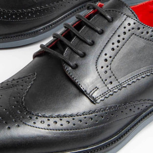 Zapato Oxford De Piel - Negro