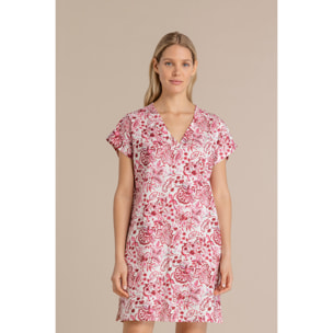 Abitino donna in cotone con scollo a V articolo acquerello Noidinotte