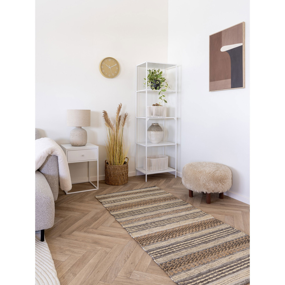 Erba sorgo artificiale naturale H 110 cm