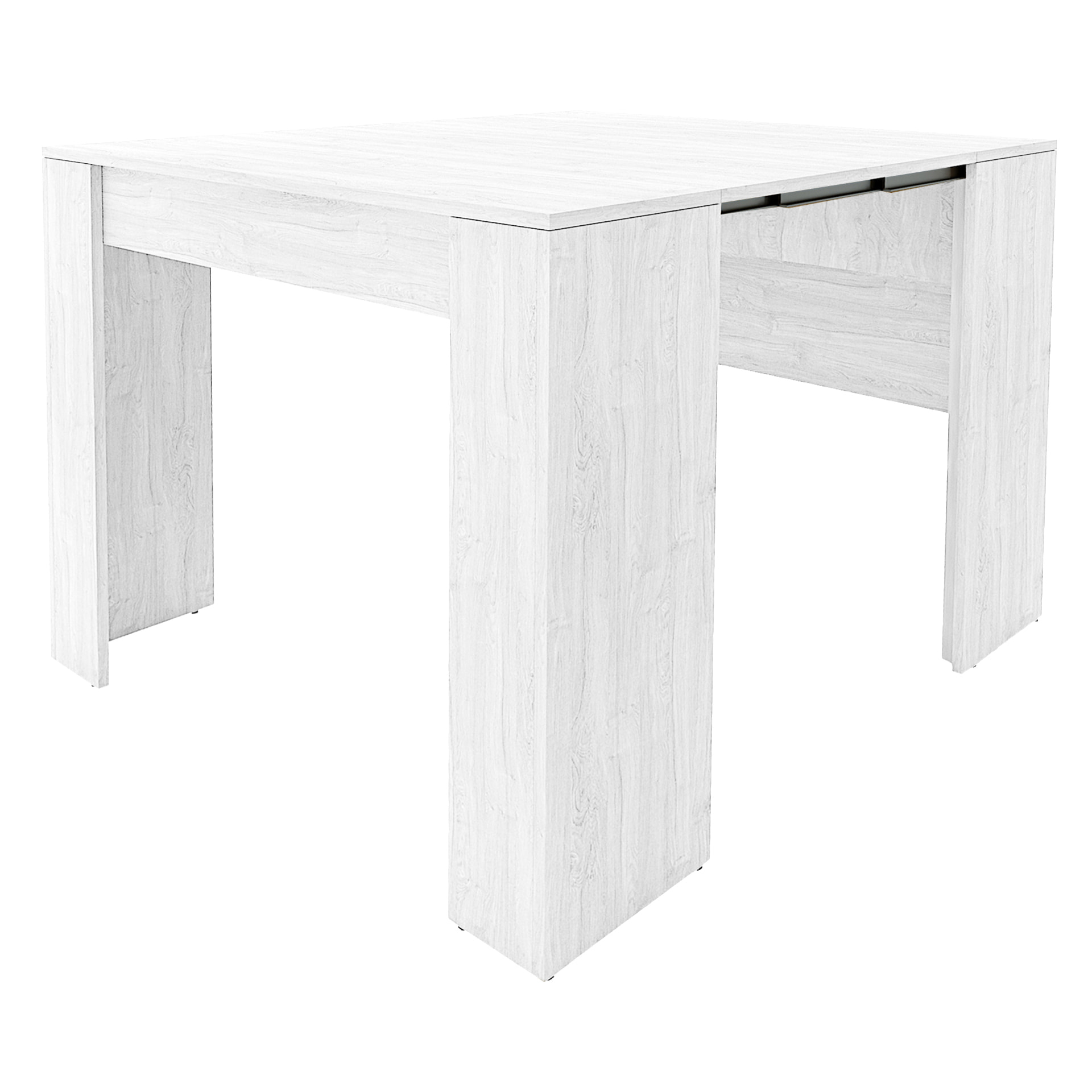 Tavolo Consolle Allungabile Oslo Plus Fino A 3 Metri Tavolo 14 Posti Salvaspazio Multiposizione Design Moderno Elegante 78x51x90 cm Bianco frassino