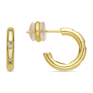 Pendientes acabado oro amarillo de 18k y Circonita Brillante