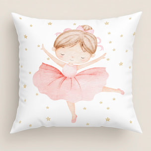 Cool Kids - Funda de Cojín Estampado - Con Cremallera - Sin relleno - 100% Algodón - Ballet
