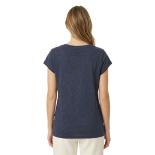 Camiseta de manga corta estilo safari urbano para mujer