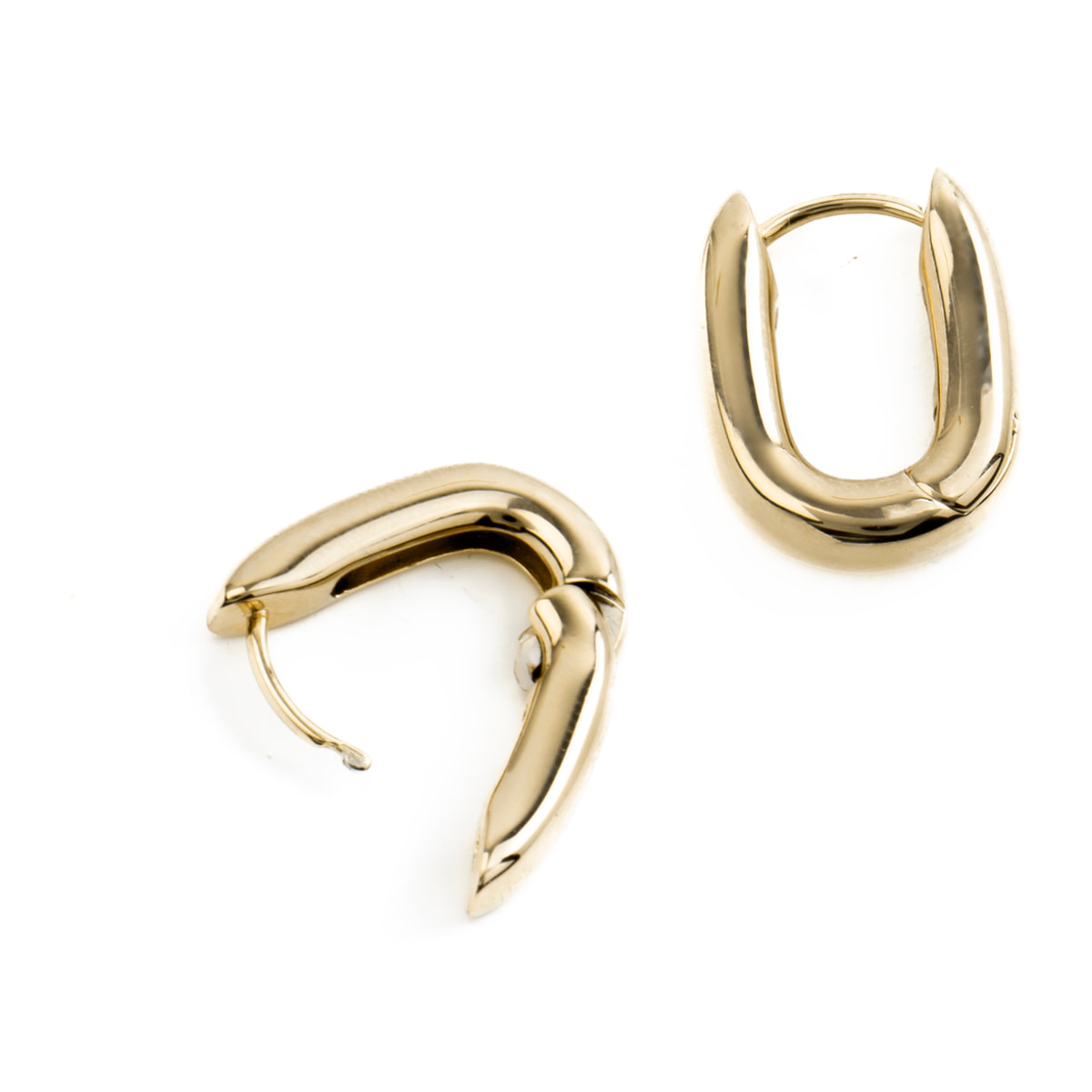 Pendientes acabados en oro amarillo de 18k
