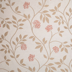 Rideau jacquard polycoton motifs végétaux - Beige