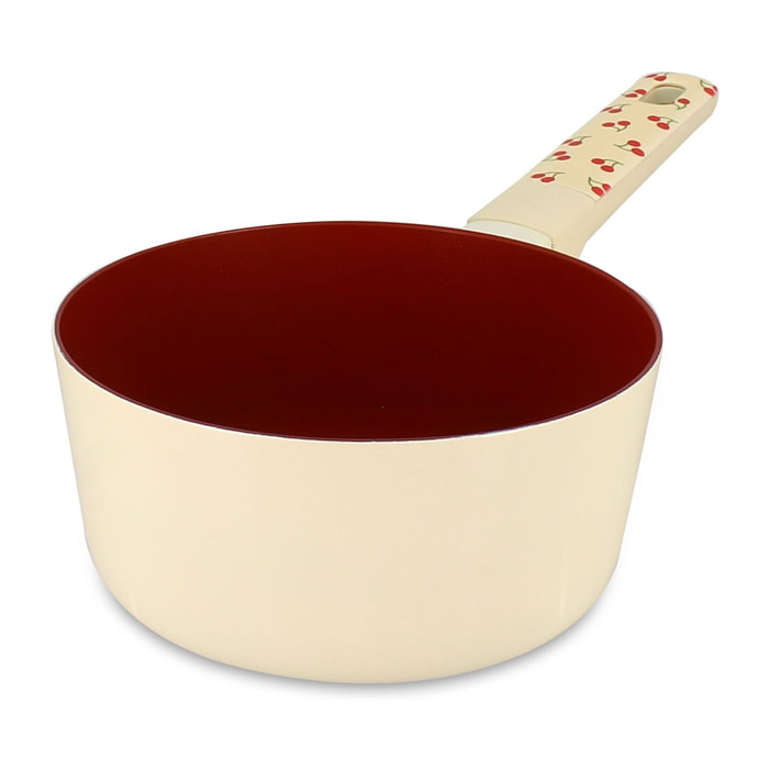 Casserole 18cm en aluminium cerise - tous feux CERISE