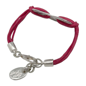 Pulsera Etnia plata-fuschia