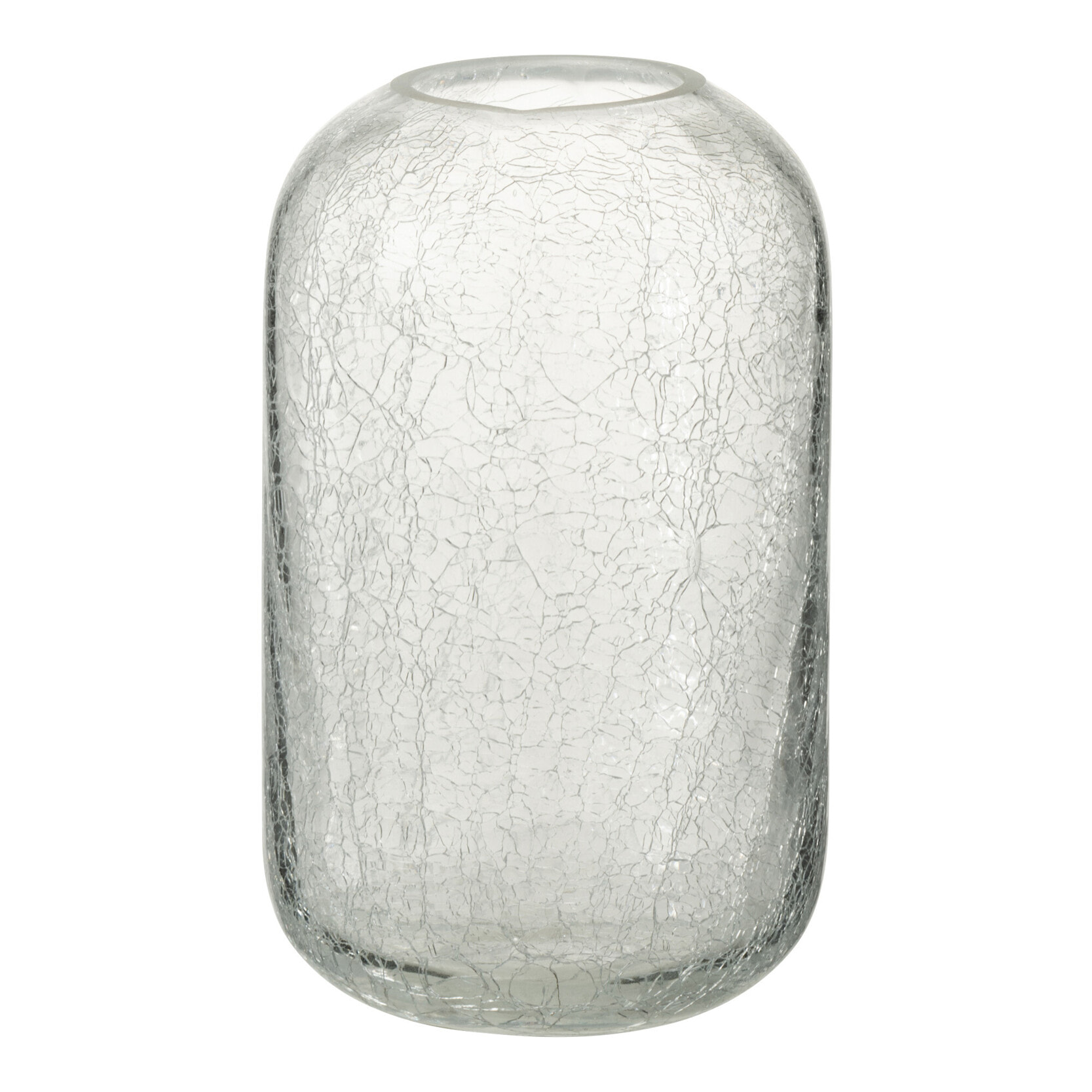 J-Line bougeoir Craquele - verre - transparent - small