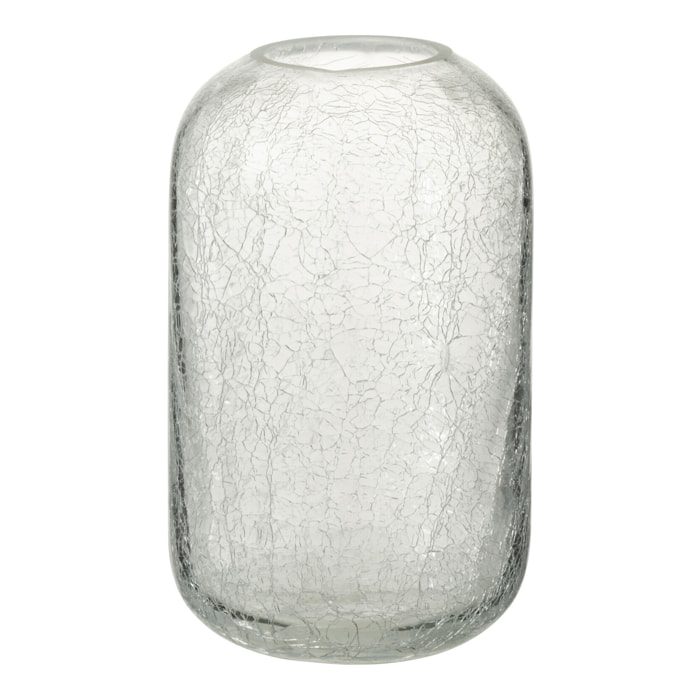 J-Line bougeoir Craquele - verre - transparent - small